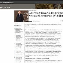 Nutresa y Bavaria, los primeros en ventas en sector de $53 billones